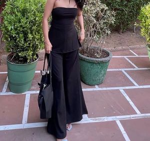 Chic Black Strapless set 🖤best offer