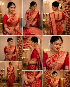 Stunning Red Banarasi Silk Saree