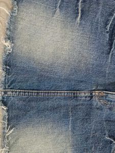 Distressed Denim Mini Skirt