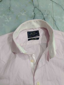 Men's Pink Striped Short Sleeve Shirt