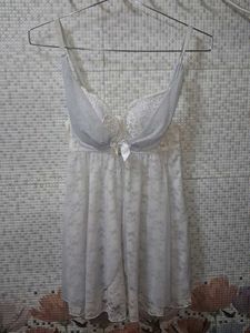 Elegant Lace Trim Nightgown