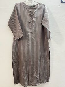 Grey Silver Stripped Kurti