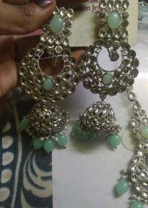 Elegant Mint Green Choker Necklace Set