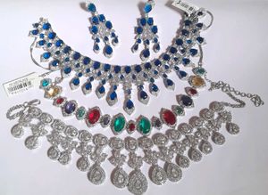 Elegant CZ Stone Necklace &amp; Earring Set