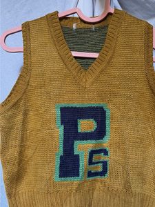 Retro Knit Sweater Vest