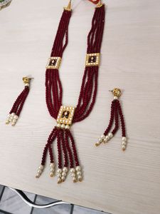 Beautiful Maala Set With Earrings