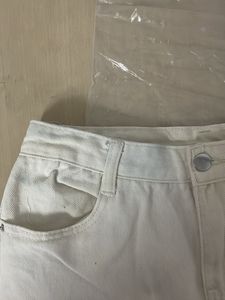 Off White Straight Leg Jeans