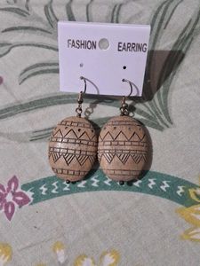 Boho Tribal Pattern Oval Earrings