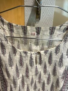 White Printed Kurta