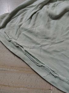 Mint Green Cute Cat Graphic Oversized T-Shirt