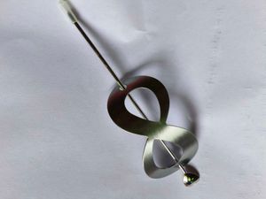 Infinity Hair Pin with Heart Charm