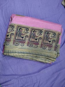 Pink Printed Saree