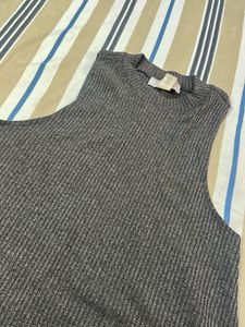 Sleeveless Ribbed Knit Dress