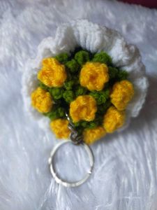 Handmade Crochet bouquet Keychain