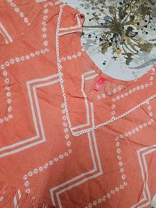 Stylish Orange chunri short Kurti