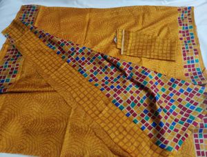 Unused Silk Saree With Blouse Piece
