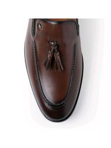 Arrow Men's Brown Leather Tassel Loafers
