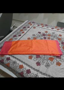 Elegant Orange Saree Combo