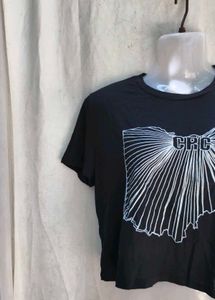 Graphic Print Cropped T-Shirt