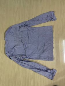 Blue Button-Up Collared Shirt