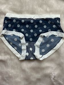 Chic Polka Dot Briefs with Lace Trim