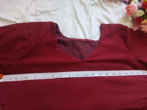 Elegant Maroon Tiered Dress