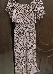 Absolutely new Leopard Print Off-Shoulder Jumpsuit