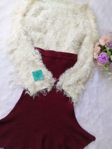 😌Stylish Knit Dress &amp; Fuzzy Cardigan😌