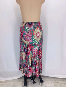 Bohemian Floral Print Maxi Skirt