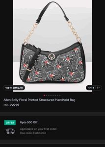 Allen Solly.    Stylish Floral Pattern Handbag