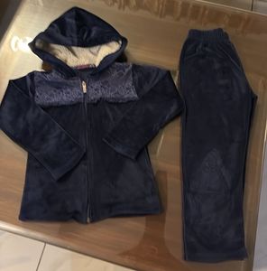 Cozy Blue Velour Tracksuit