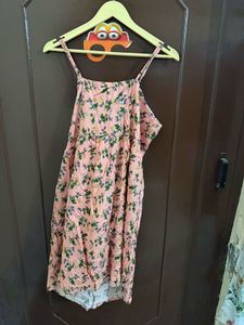Peach Floral Dress