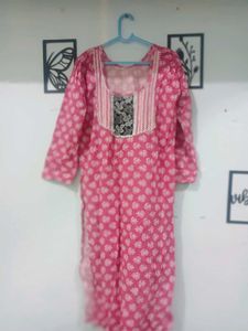 Pretty Pink Printed Kurta