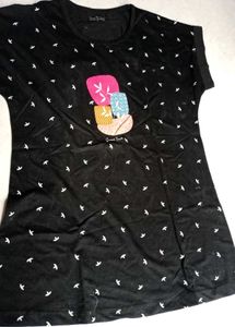 Black Printed T-Shirt