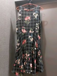 Zink London Women Black Checked Dress