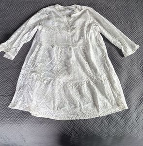 White Lace A-Line Dress