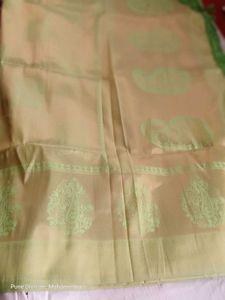 Elegant semi kanjivaram Saree with Green Bord