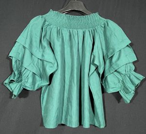 Women Green Top | Bust 44 | Waist 46 | Length 20