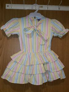 Striped Ruffled Tiered Dress