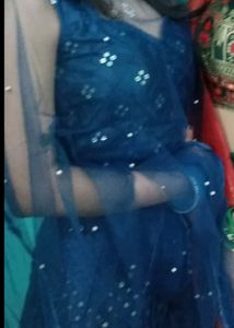 Designer Blue Lehenga with Dupatta and blouse set