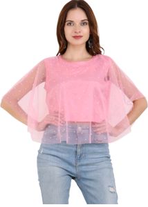 ✨Women Pink Net Crop Top✨
