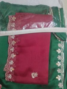 Embroidered Saree with Blouse Piece