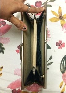 Embroidered Clutch with Metallic Clasp