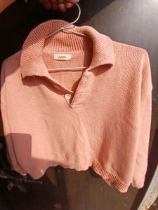 Stylish Cropped Knit Sweater