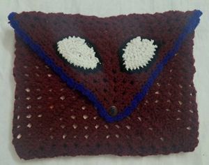 Handmade Crochet spiderman book cover