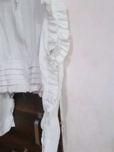 Stylish White Ruffle Top
