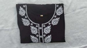 Embroidered Short Cotton Kurti