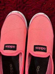 Adidas Pink Slip-On Sneakers