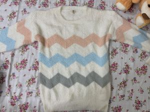 “AND“ Cozy Chevron Knit Sweater
