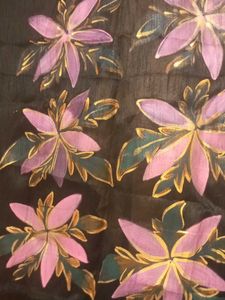 Hand Painted Floral Fabric